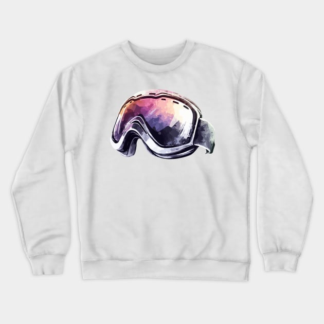 Skiing Goggles Crewneck Sweatshirt by Siha Arts